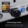 Tower Sera 4 Slice Toaster Midnight Blue Browning Levels