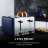 Tower Sera 4 Slice Toaster Midnight Blue 4 slice