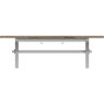 Blickling 2m Crossed Legged Extending Dining Table side on image of the table on a white background