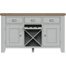 Blickling Large Sideboard With Wine Rack front on image of the sideboard on a white background