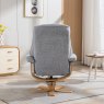 Aldiss Own Sardinia Swivel Recliner Chair & Stool in Dove Fabric
