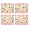 Cath Kidston Strawberry 4 Pack Of Rectangular Placemats