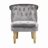 Monty Silver Accent Chair front on image of the chair on a white background