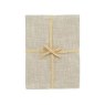 Walton & Co Chambray Natural Tablecloth folded close up