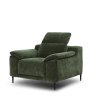 Marco Recliner Chair With Headrest angled image of the chair with headrest up on a white background