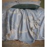 Joules Bridle Blue Throw detail