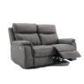 Stanwick 2 Seater Power Recliner Sofa angled image of the sofa with one footrest up on a white background
