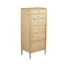 Ercol Winslow 6 Drawer Tall Chest angled image of the chest of drawers on a white background