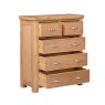 Gloucester Oak 2 Over 3 Chest angled image of the chest with open drawers on a white background