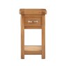 Gloucester Oak Small Bedside Table front on image of the table on a white background