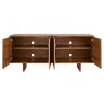 Ercol Assendon Large Sideboard front on image of the sideboard with open doors on a white background
