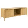 Ercol Romana Open Wide TV Unit angled image of the unit on a white background