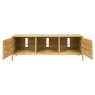 Ercol Romana Open Wide TV Unit front on image of the unit with open doors on a white background