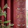 Morris & Co Strawberry Thief Berry Embroidered Pencil Pleat Curtains close up