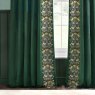 Morris & Co Strawberry Thief Forest Green Embroidered Pencil Pleat Curtains drape