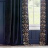 Morris & Co Strawberry Thief Indigo Embroidered Pencil Pleat Curtains drape