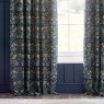Morris & Co Strawberry Thief Indigo Jacquard Pencil Pleat Curtains drape