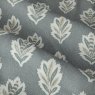 Sanderson Sessile Leaf Delph Blue Pencil Pleat Curtains close up