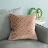 Paoletti Avenue Blush Velvet Jacquard Cushion lifestyle