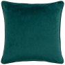 Paoletti Avenue Teal Velvet Jacquard Cushion reverse