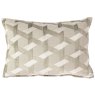 Paoletti Delano Ivory And Taupe Velvet Jacquard Cushion