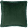Morris & Co Strawberry Thief Forest Green Embroidered Cushion reverse