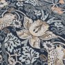 Morris & Co Strawberry Thief Indigo Jacquard Cushion close up