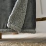 Deyongs Blackbrook Charcoal And Platinum Sherpa Reverse Throw close up