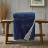 Deyongs Blackbrook Navy And Platinum Sherpa Reverse Throw Lifestyle