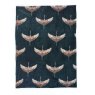 Deyongs Stork Blue Throw pattern
