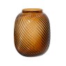 Kaemingk Vase glass solid color espresso swirl