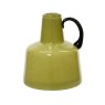 Kaemingk solid color glass vase with handle