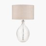 Pacific Elysia Bubble Glass Silver Metal Curved Table Lamp