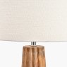 Pacific Draydon Natural Mango Wood Textured Cone Table Lamp shade detail