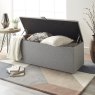 Plain Upholsteted Storage Box lifestyle image of the storage box with open lid