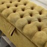 Patterned Upholstered Ottoman Storage Box close up lifestyle image of the storage box