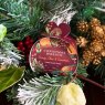 The English Soap Company Christmas Tidings Wreath Guest Soap lifestyle