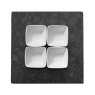 Tradestock Flowers Slate Serving Board With 4 Dishes
