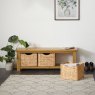 Chester Bench With Baskets lifestyle