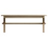 Heritage Editions Oak 2m Cross Leg Fixed Table on a white background