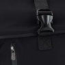 Eco Chic Eco Chic Black Recycled Canvas Roll Top Backpack