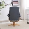 Sardinia Swivel Recliner Chair & Stool in Petrol Blue