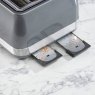 Daewoo Denver 4 Slice Toaster Smoked Grey Crumb Tray