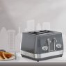 Daewoo Denver 4 Slice Toaster Smoked Grey Lifestyle