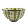 The Spanish Company Assorted Snack Bowls green stripes dots