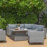 Bermuda Dark Casual Corner Set with Chairs