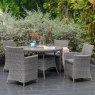 Bermuda Dark 4 Seater Round Dining Set lifestyle