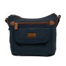 Spirit Spirit Navy and Tan Flap Pocket Crossbody Bag