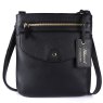 Ashwood Leather Chester Black Front Pouch Crossbody Bag Detail