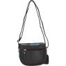 Ashwood Leather Harris Tweed Brown Macleod Saddle Crossbody Bag Reverse
